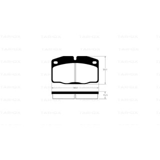 Tarox Bremsbeläge Vorderachse passend für Lotus Elan II & Opel Ascona C, Corsa A, Kadett D/E, Omega A, Rekord E, Vectra A & Vauxhall Astra Mk1 Mk2, Astra/Astramax Vans, Belmont, Carlton, Cavalier Mk2 Mk3, Nova