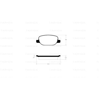 Tarox Bremsbeläge Hinterachse passend für Alfa Romeo 159, Alfa Romeo 4C, Alfa Romeo Brera, Alfa Romeo Giulietta, Alfa Romeo Spider & Lancia Thesis