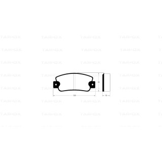 Tarox Bremsbeläge Vorderachse passend für Autobianchi Y10& Fiat 131/Mirafiori, Fiat Fiorino, Fiat Panda, Fiat Regata, Fiat Ritmo, Fiat Tipo, Fiat Uno & Lancia Y10