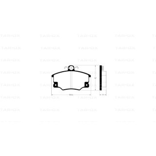 Tarox Bremsbeläge Vorderachse passend für Alfa Romeo Alfa Romeo 145/146, 155 & Autobianchi Y10  & Fiat Barchetta, Punto, Regata, Ritmo, Tempra, Uno, Dedra & Lancia Delta, Prisma, Y10