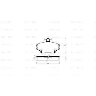 Tarox Bremsbeläge Vorderachse passend für Alpine GTA & Dacia Logan & Peugeot 205, 309 & Renault 11, 19, 21, 25, 30, 5 Super, 9, Alpine GTA, Clio B, Espace Mk1/Mk2, Fuego, Megane, Scenic, Twingo