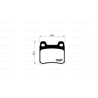 Tarox Bremsbeläge passend für Mercedes 190/190E (W201), Mercedes C-Klasse (W202/T202) & Mercedes E-Klasse (W124/C124/T124)