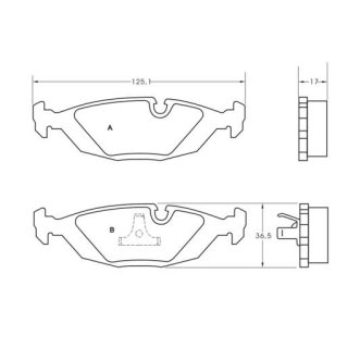 Tarox Bremsbeläge Hinterachse passend für Alpina B6 & BMW 3er (E30), BMW 5er (E28), BMW 6er (E24), BMW M3 (E30), BMW M5 (E28)