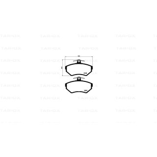 Tarox Bremsbeläge Vorderachse passend für Audi 80 (quattro)(B3)(B4), 90 (quattro)(B3), A4 (B5), A4 (B7), Cabriolet (89) & VW Golf Cabriolet, Golf Mk3, Passat Mk3/4, Polo Variant, Vento