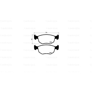 Tarox Bremsbeläge Vorderachse passend für Ford Escort Mk3/4/5, Ford Orion Mk3, Ford Scorpio Mk1/Granada Mk3, Ford Sierra & TVR Chimaera, TVR Griffith