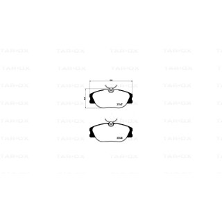 Tarox Bremsbeläge Vorderachse passend für Alfa Romeo 155, Spider & Fiat Coupe, Croma, Tipo, Dedra, Delta, Kappa, Thema
