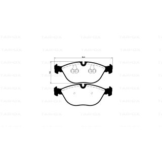 Tarox Bremsbeläge Vorderachse passend für Audi RS4 quattro (B5), Audi TT (8N), Bentley Continental GT, BMW Z8 (E52), Mercedes C-Klasse (W202/T202), VW Golf Mk4 & VW Passat Mk6