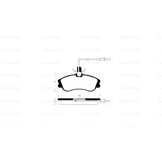 Tarox Bremsbeläge Vorderachse passend für Citroen Berlingo, Citroen Xsara & Peugeot 306