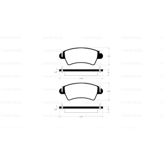 Tarox Bremsbeläge Vorderachse passend für Peugeot 206 & Peugeot 306