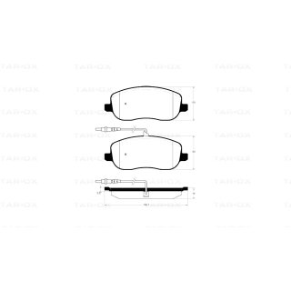 Tarox Bremsbeläge Vorderachse passend für Citroen C8, Fiat Ulysse, Lancia Phedra, Lancia Thesis & Peugeot 807