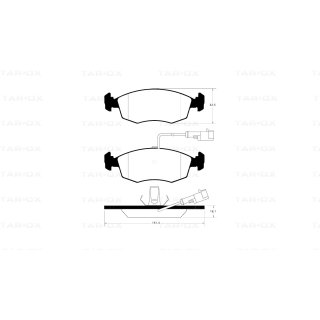 Tarox Bremsbeläge Vorderachse passend für Fiat Doblo, Fiat Grande Punto, Fiat Palio, Fiat Punto & Lancia Dedra