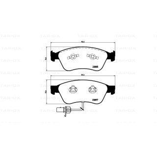 Tarox Bremsbeläge Vorderachse passend für Audi A8 (4E), Audi A8 quattro (4E) & Audi S6 quattro (C6)