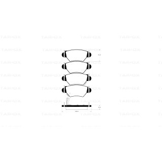 Tarox Bremsbeläge Hinterachse passend für Opel Astra G, Vauxhall Astra Mk4, Vauxhall Zafira