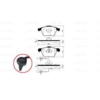 Tarox Bremsbeläge Vorderachse passend für Audi, Mazda, Seat, Skoda & VW