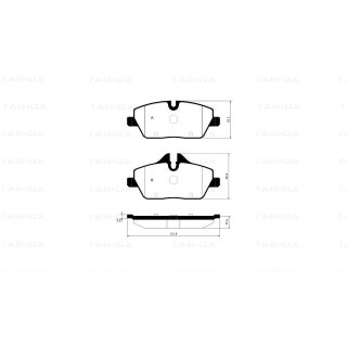 Tarox Bremsbeläge Vorderachse passend für BMW 1er (E81/E87)(F20/F21) & Mini R56