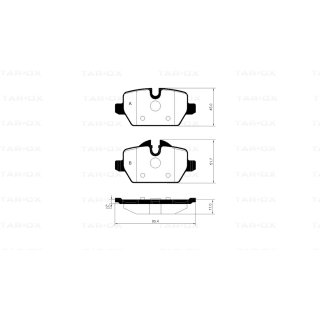 Tarox Bremsbeläge Hinterachse passend für BMW 1er (E81/E87), BMW 3er (E90/E92) & Mini Countryman R60, Mini Paceman R58
