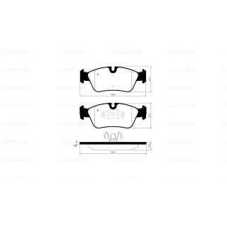 Tarox Bremsbeläge Vorderachse passend für BMW 1er (E81/E87)(E88) & BMW 3er (E90/E92)