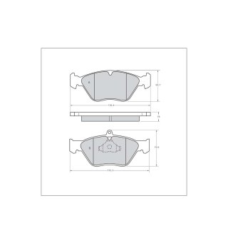Tarox Bremsbeläge Vorderachse passend für Opel Calibra, Opel Omega B, Opel Vectra A, Saab 900, Vauxhall Calibra, Vauxhall Cavalier Mk3, Vauxhall Omega
