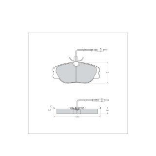 Tarox Bremsbeläge Vorderachse passend für Citroen Evasion, Citroen Synergie, Fiat Scudo, Fiat Ulysse, Lancia Zeta, Peugeot 806