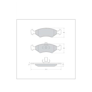 Tarox Bremsbeläge passend für Audi A8 (4E), Ford Courier, Fiesta Mk4, Ka, Puma & Mazda 121