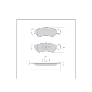 Tarox Bremsbeläge passend für Ford Courier, Ford Fiesta Mk4, Ford Ka & Mazda 121