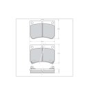 Tarox Bremsbeläge passend für Mazda 323, 323F, MX3