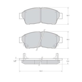 Tarox Bremsbeläge Vorderachse passend für Toyota Camry, Toyota Celica, Toyota Rav 4 Mk1