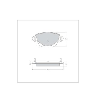Tarox Bremsbeläge Hinterachse passend für Ford Mondeo & Jaguar X-Type