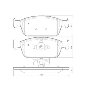 Tarox Bremsbeläge Vorderachse passend für Ford Focus Mk3 & Ford Kuga II