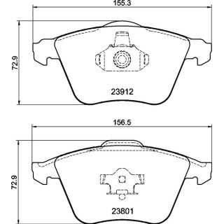 Tarox Bremsbeläge Vorderachse passend für Ford Focus Mk2 & Volvo C30, Volvo S40 II/V50, Volvo V40