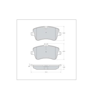 Tarox Bremsbeläge Vorderachse passend für Mercedes C-Klasse (W203/T203/C203), Mercedes CLC-Klasse (CL203), Mercedes CLK-Klasse (C209/A209), Mercedes SLK-Klasse (R171)
