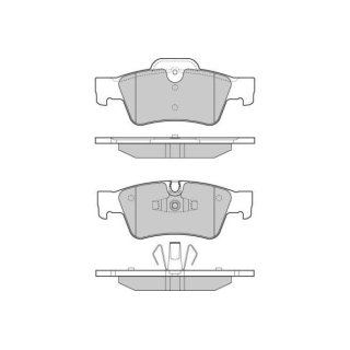 Tarox Bremsbeläge Hinterachse passend für Mercedes C-Klasse (W204/T204/C204), Mercedes GL-Klasse (X164), Mercedes M-Klasse (W164)