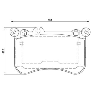 Tarox Bremsbeläge Vorderachse passend für Mercedes A-Klasse (W176), Mercedes E-Klasse (W212/T212), Mercedes S-Klasse (W221)