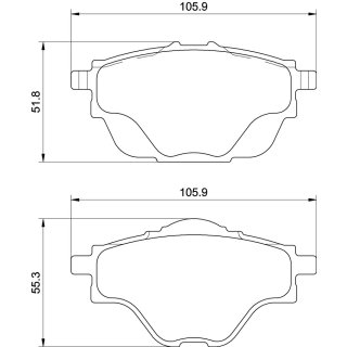Tarox Bremsbeläge Hinterachse passend für Peugeot 308 (T9)