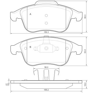 Tarox Bremsbeläge Vorderachse passend für Renault Clio IV & Renault Laguna III