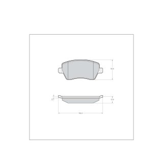 Tarox Bremsbeläge Vorderachse passend für Nissan Micra, Nissan Note, Nissan Tiida, Renault Clio, Renault Megane IV, Renault Modus, Renault Twingo