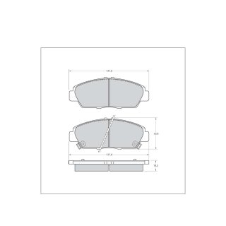 Tarox Bremsbeläge Vorderachse passend für Honda Accord, Honda Prelude & Rover Group 600