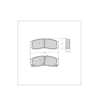 Tarox Bremsbeläge Hinterachse passend für Mitsubishi 3000GT, Mitsubishi Eclipse, Opel Frontera A/B, Vauxhall Frontera