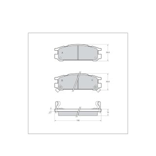 Tarox Bremsbeläge Hinterachse passend für Subaru Impreza, Subaru Legacy, Subaru Outback