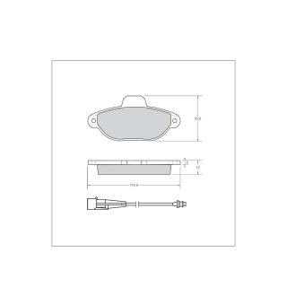 Tarox Bremsbeläge Vorderachse passend für Fiat 500, Fiat Cinquecento, Fiat Panda, Fiat Punto, Fiat Seicento, Ford Ka II & Lancia Y