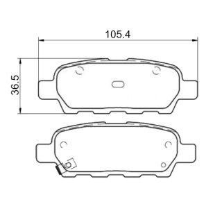 Tarox Bremsbeläge Hinterachse passend für Infiniti FX, Infiniti M, Infiniti Q50, Infiniti Q60 & Nissan Murano