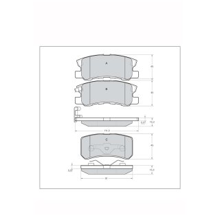 Tarox Bremsbeläge Hinterachse passend für Citroen C Crosser, Dodge Caliber & Mitsubishi Lancer, Outlander, Shogun (Pajero)