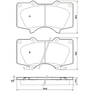 Tarox Bremsbeläge Vorderachse passend für Mitsubishi Shogun (Pajero) & Toyota Land Cruiser