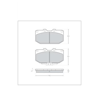 Tarox Bremsbeläge Vorderachse passend für Nissan 200 SX, Nissan 300 ZX, Scion FR-S, Subaru Impreza, Subaru Legacy III, Subaru Outback, Toyota Land Cruiser Colorado & Toyota Yaris Mk3