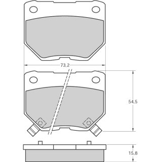 Tarox Bremsbeläge Hinterachse passend für Nissan 300 ZX & Subaru Impreza