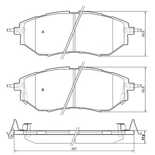 Tarox Bremsbeläge Vorderachse passend für Subaru BRZ, Subaru Forester, Subaru Impreza, Subaru Legacy IV, Subaru Outback, Subaru Tribeca