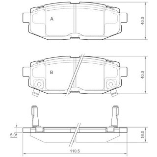 Tarox Bremsbeläge Hinterachse passend für Subaru BRZ, Subaru Forester & Toyota GR86, Toyota GT 86
