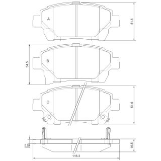 Tarox Bremsbeläge Vorderachse passend für Aston Martin Cygnet & Toyota iQ