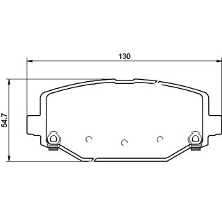 Tarox Bremsbeläge Hinterachse passend für Chrysler Grand Voyager V, Fiat Freemont, Lancia Voyager