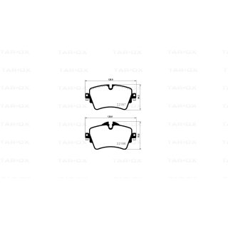 Tarox Bremsbeläge Vorderachse passend für BMW 2er Active Tourer (F45), BMW 2er Grand Tourer (F46), BMW X2 (F39), Mini Clubman F54, Mini Countryman F60, Mini F56
